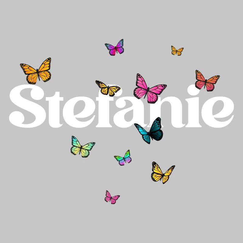 Schöner Mädchenname mit Schmetterlingen STEFANIE