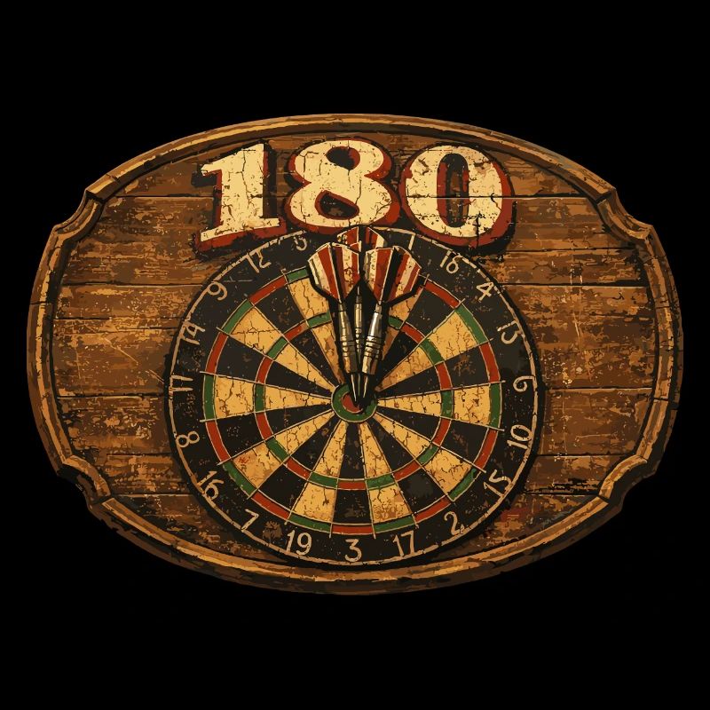 Cible de fléchettes rétro 180 pour joueurs de fléchettes - cadeau