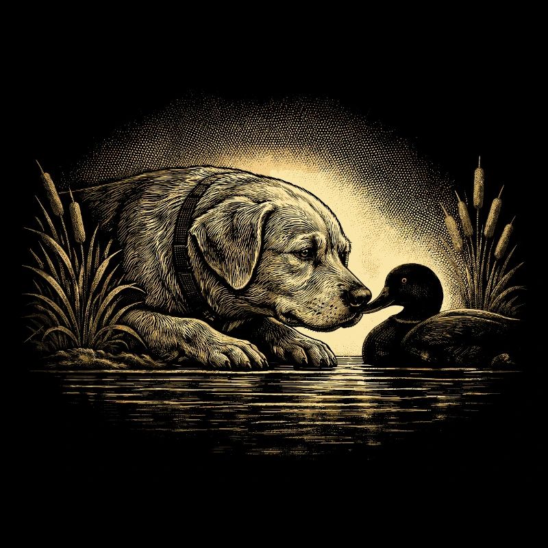 Canard Chien de chasse Canard