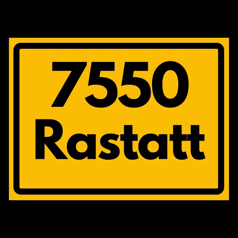ALTE POSTLEITZAHL RETRO 7550 RASTATT HEIMATSTOLZ