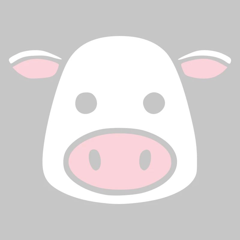 Cute Cow Head Face Comic Vector