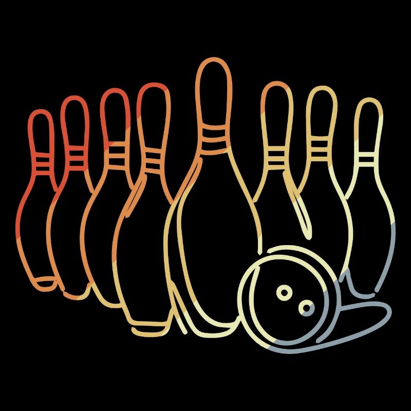 Vintage Bowling Pins and Ball