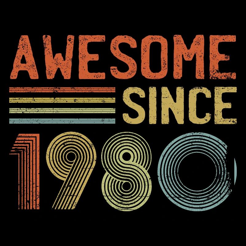 Retro 1980s Gradient Typography Design