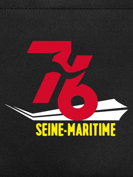 Stylized 76 Seine-Maritime emblem