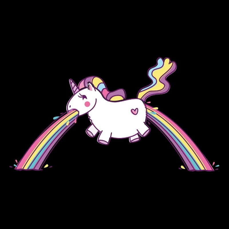 Kotzendes Einhorn, Regenbogen Kotze