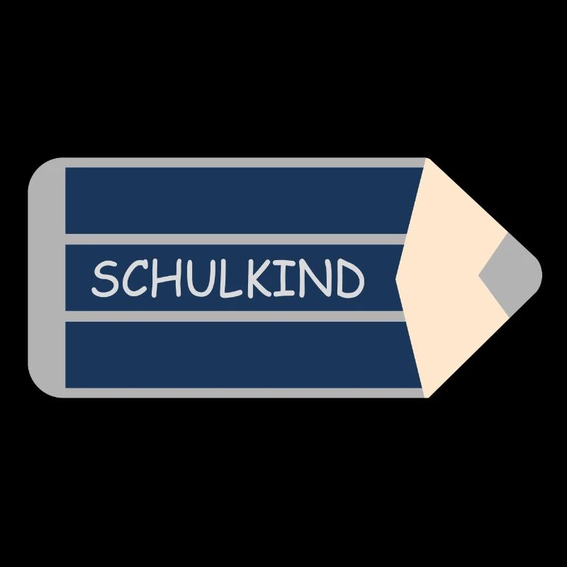 Buntstift dunkelblau grau - Schulkind
