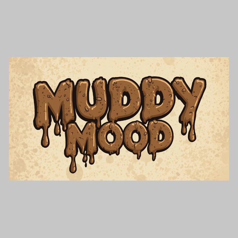 Conception de lettrage d’ambiance boueuse