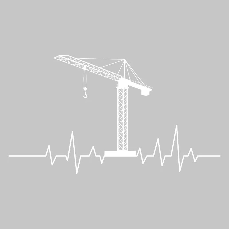 Crane Heartbeat ECG Pulse Construction Operator