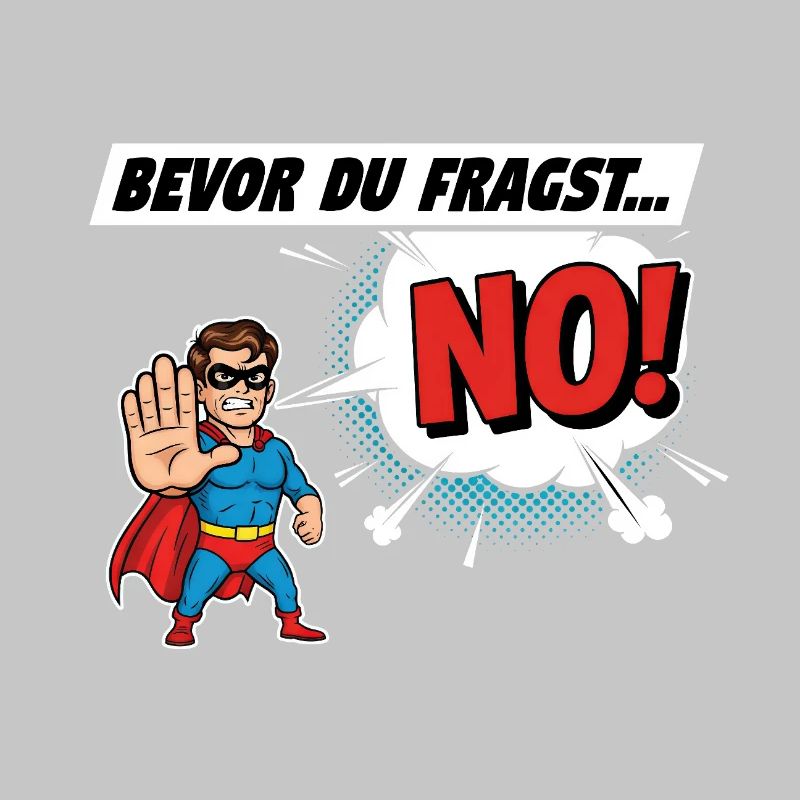 Superheldischer Warnhinweis Comic Design