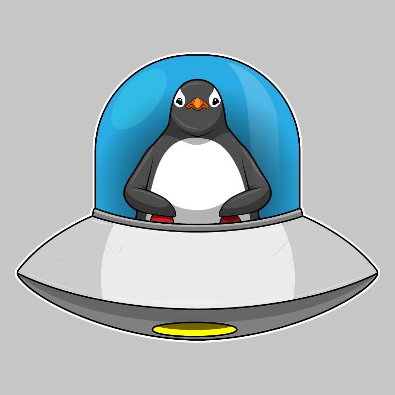Penguin Spaceship Space