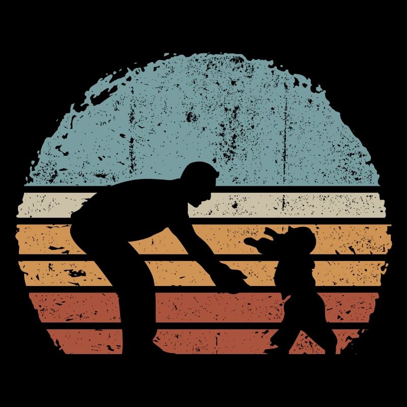 Sunset Parent and Child Silhouette