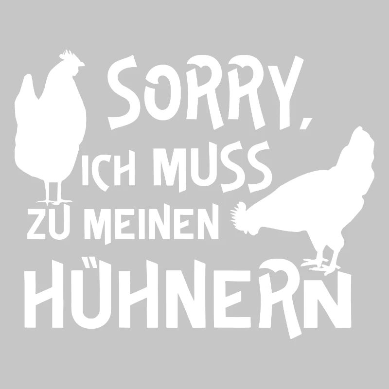 Humorvolles Hühner-Design mit Text