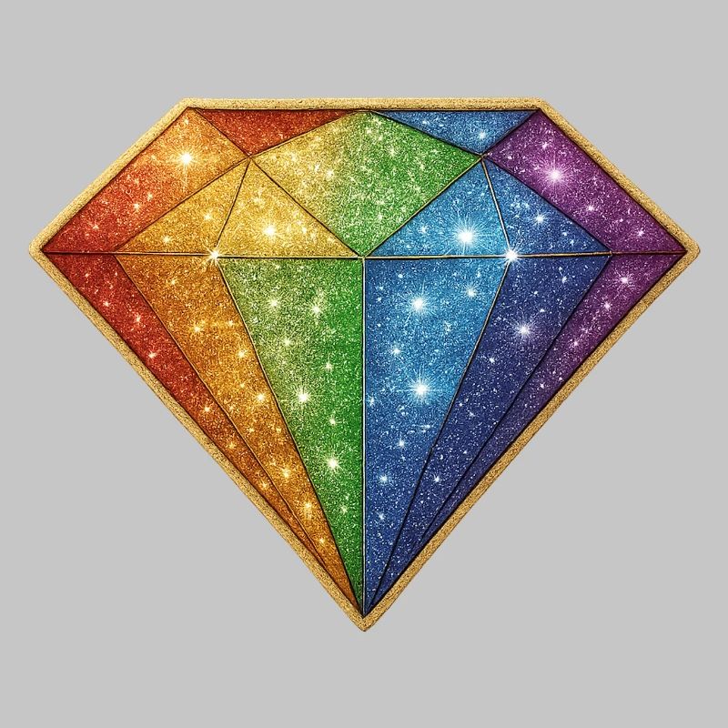 Regenbogen Glitzer-Diamant