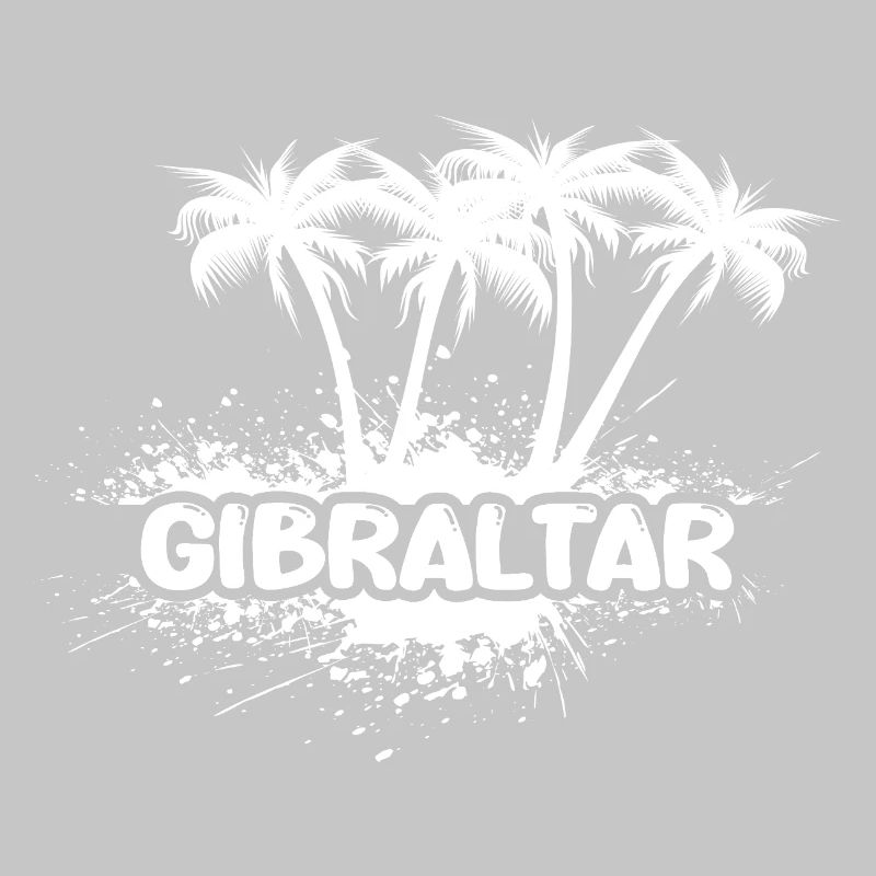 Gibraltar Palm Trees Splash Logo