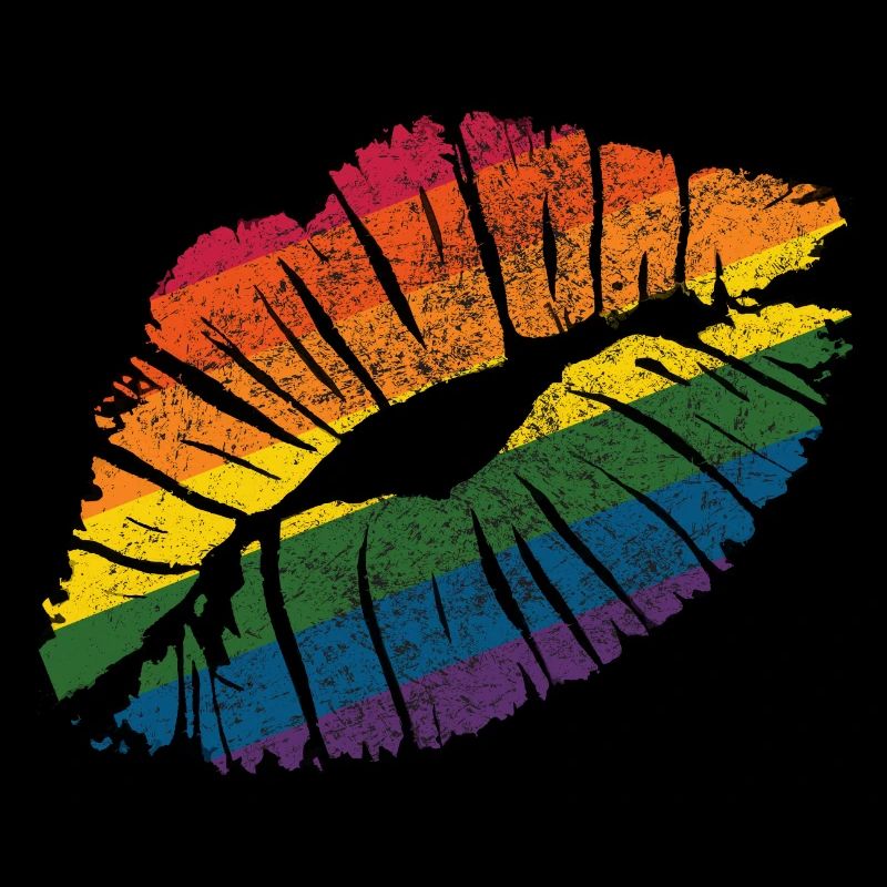 Smooch rainbow Lippenstift Kuss Mark Liebe Statement