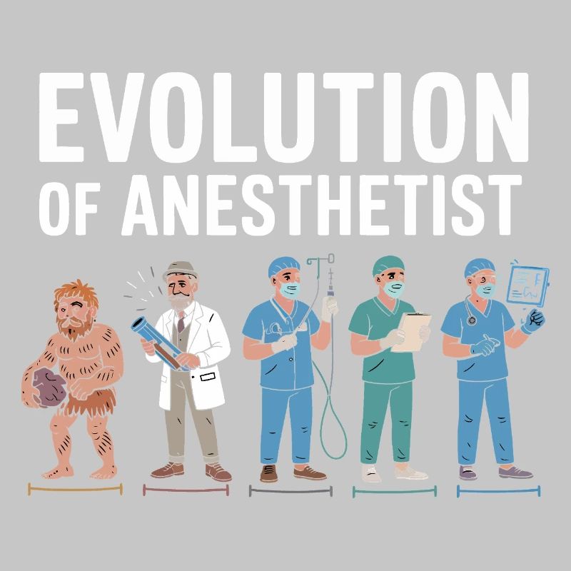 Illustration de l'évolution des anesthésistes