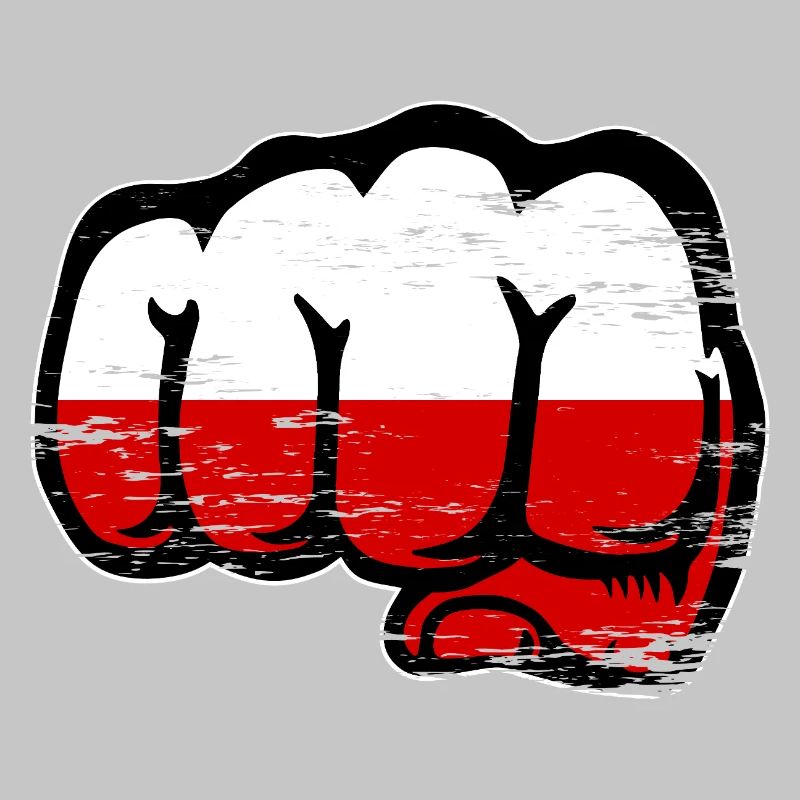 Polen Flagge Faust used