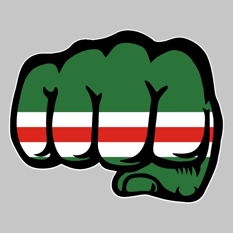 Tschetschenien Flagge Faust