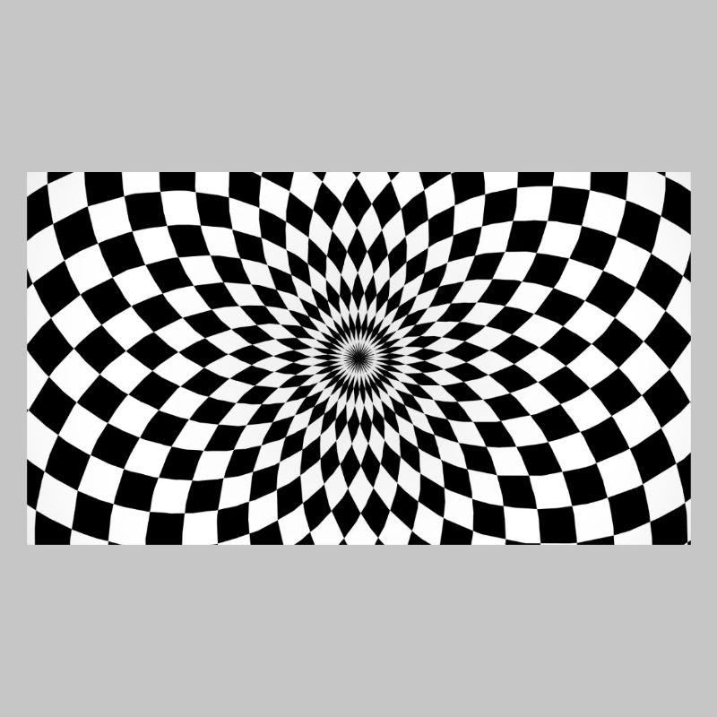 Optical Vortex Checker Illusion