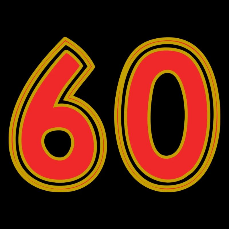 60. 60 JAHRE. 60-JÄHRIGES JUBILÄUM. 60. GEBURTSTAG.