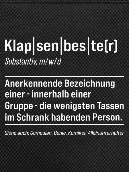 Klapsenbester Definition Fun Sprüche