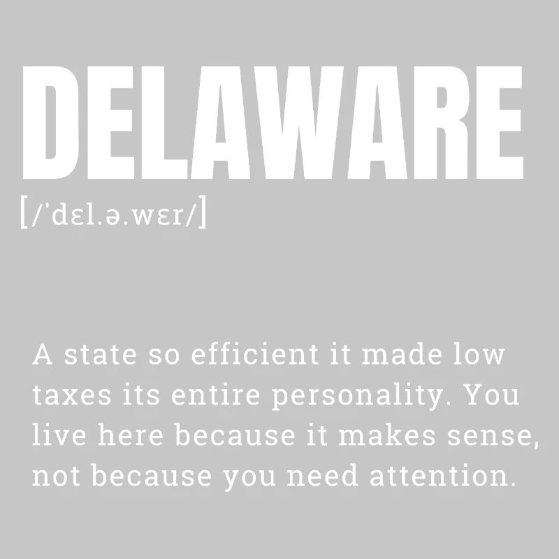Typographie néon du Delaware