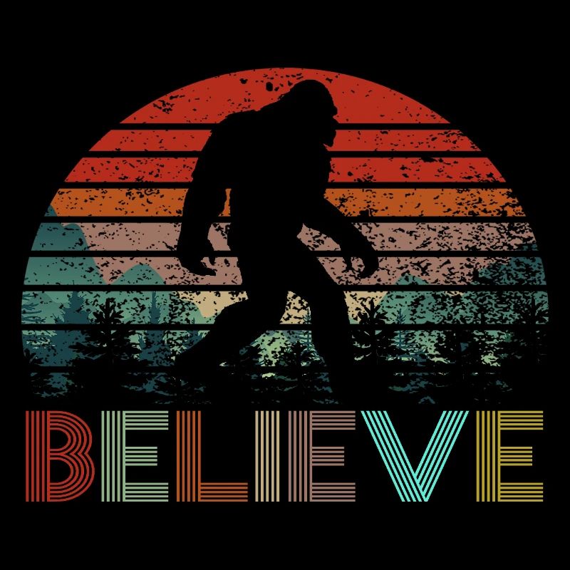 Glauben Sie an Bigfoot Vintage Retro Sasquatch Geschenk