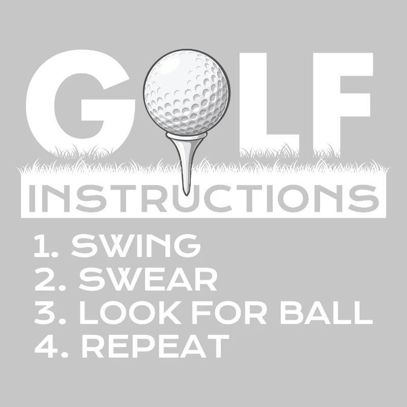 Instructions de golf Jurons de swing Répéter l’humour