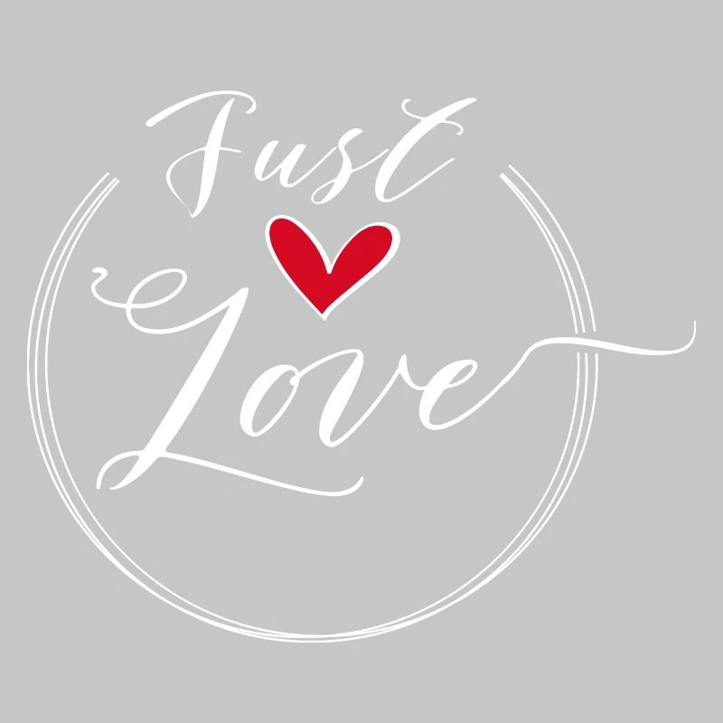 Just Love Coeur Scripté Cercle