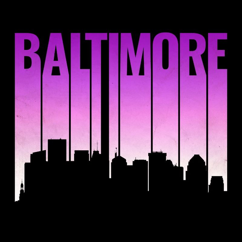 Baltimore Skyline Gradient