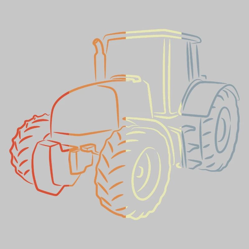 Retro Tractor Sketch