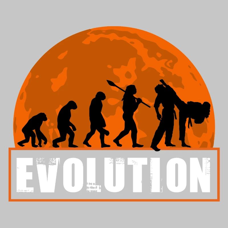 Judo Evolution Martial Arts Sunset Silhouette