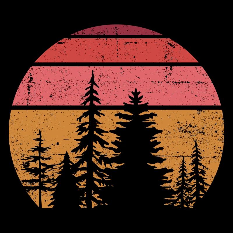 Solar Pine Silhouette
