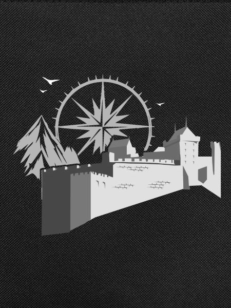 Castle with compass
