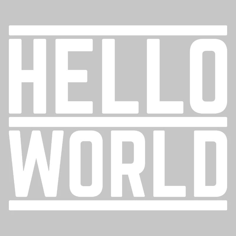 Contrasting Typography 'Hello World'