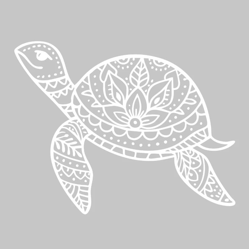 Boho Schildkröte mit Musterpanzer