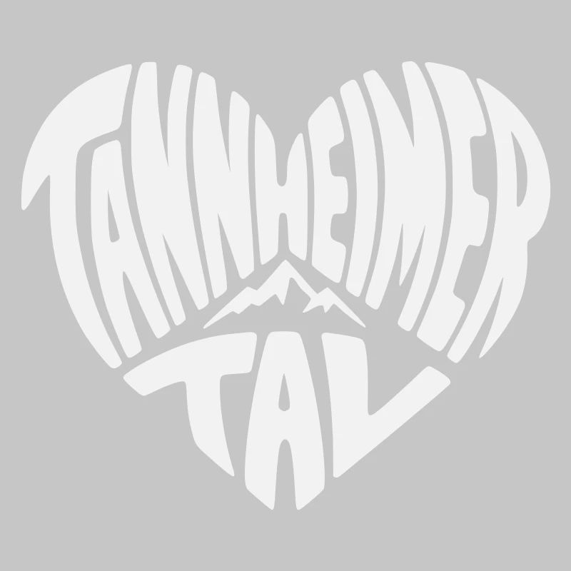 Tannheimer Tal Heart Shape Mountain Logo