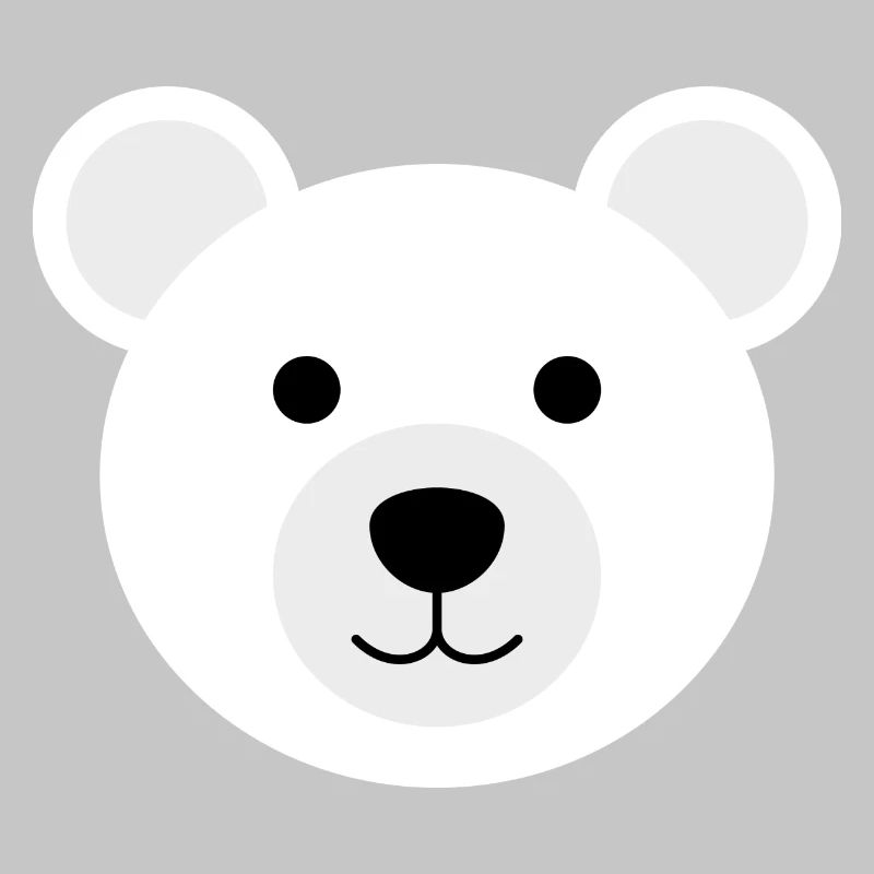 Eisbär Kopf süßer lächelnder Eisbär Eisbärkopf