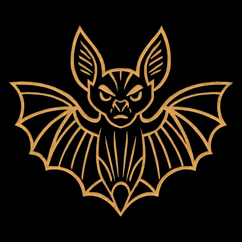 Golden Bat Lines Design