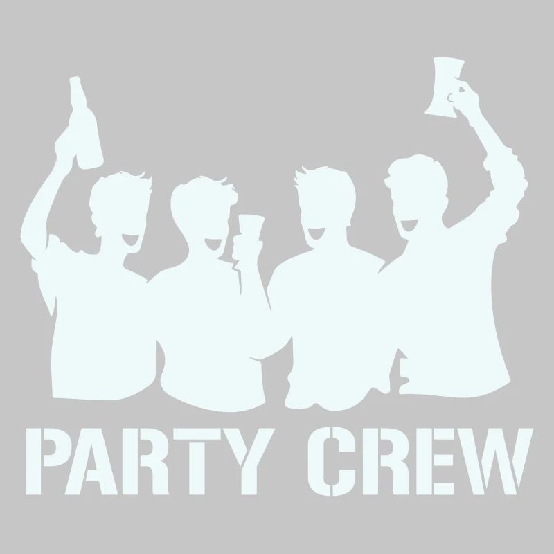Party Crew Silhouette mit Prosten