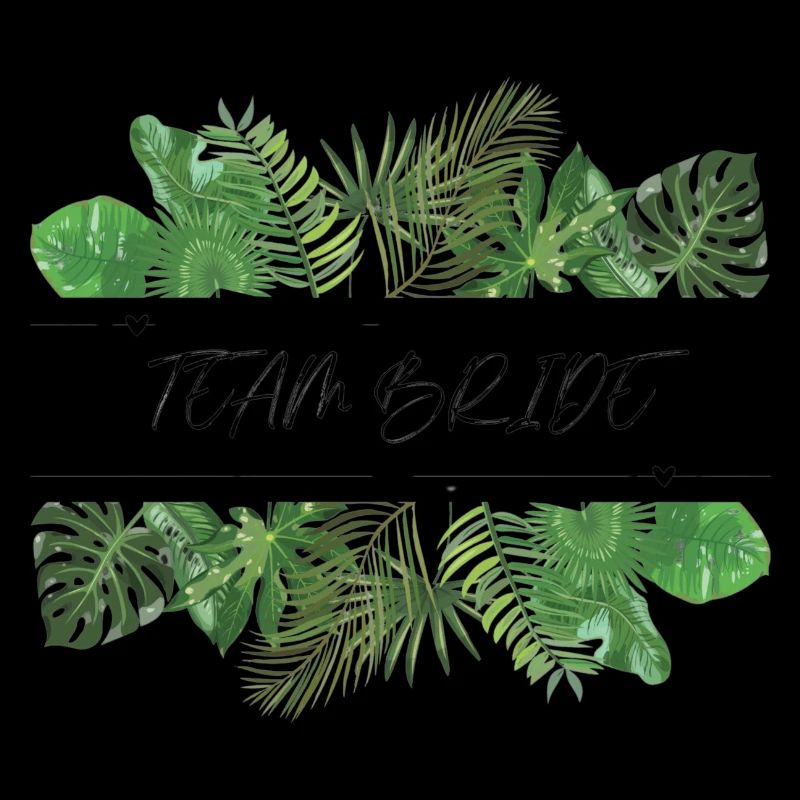 Feuille de palmier vert de l’équipe Bride
