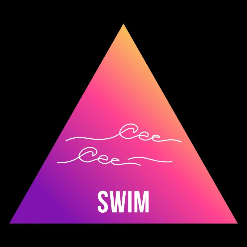 Natation Gradient Triangle Vagues