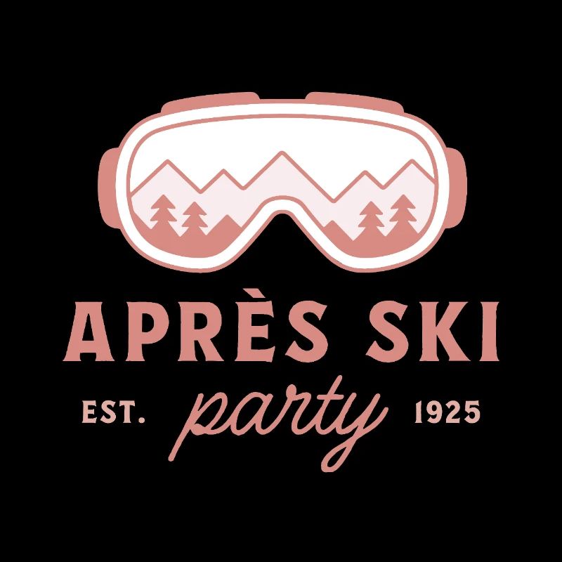 Apres Skiparty, Ski-Mädchen-Abend, pinke Ästhetik