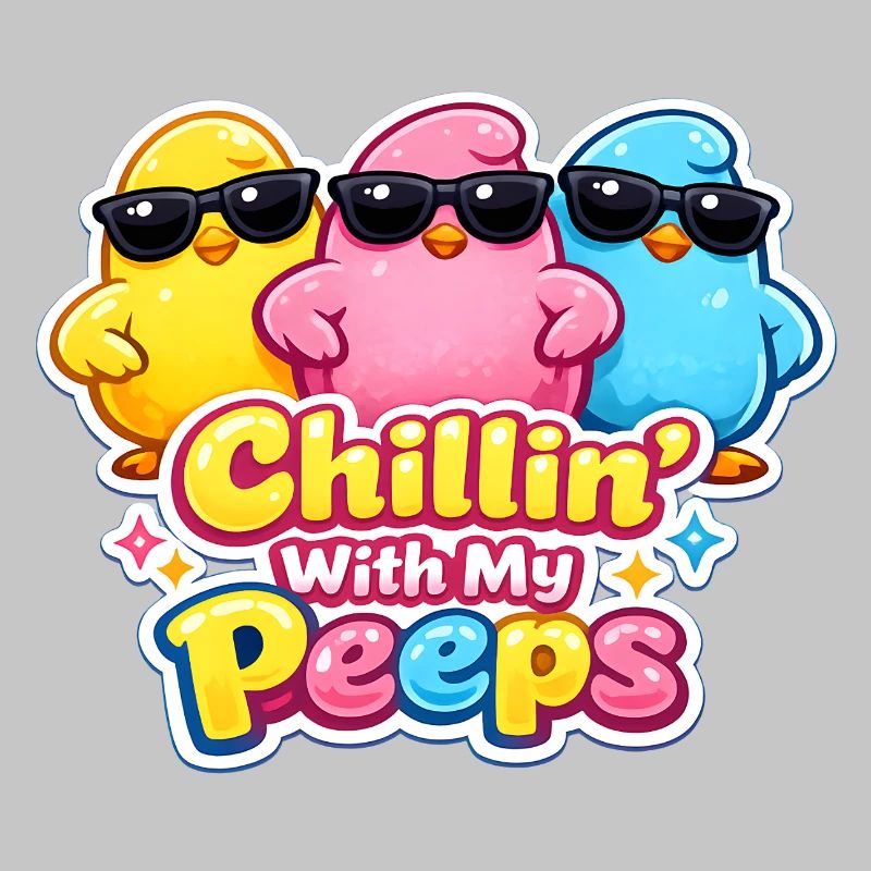 Chillin with my Peeps Happy Easter Easter Chick