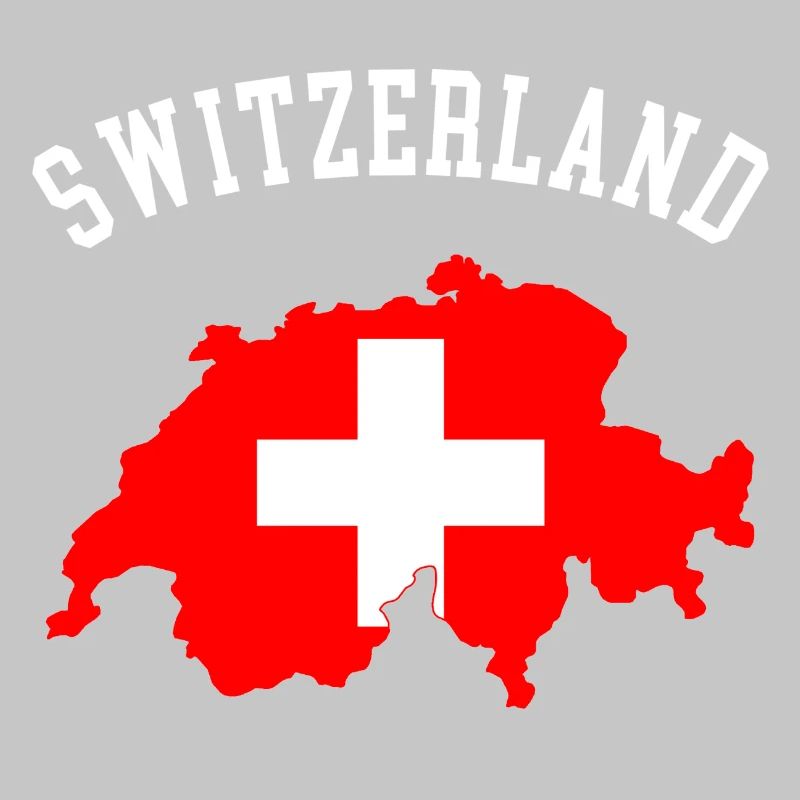 Switzerland Flag Map