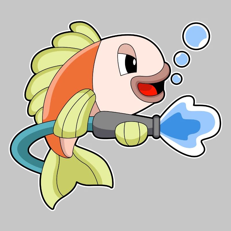 Fish Firefighter Fire Hose Fire Hose Fire Brigade