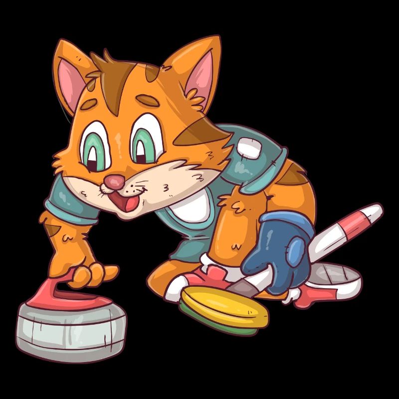 Curling Katze