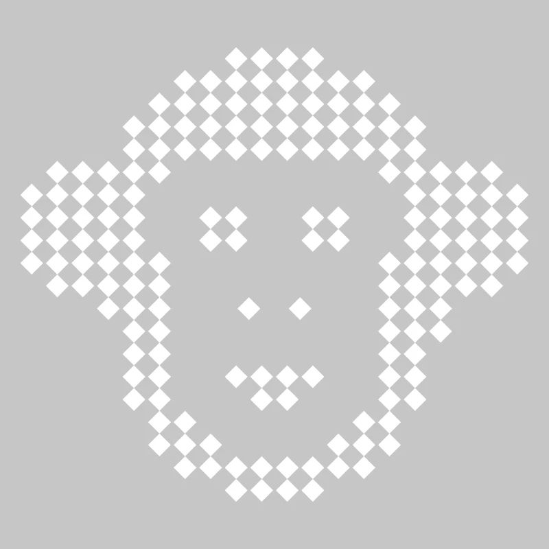 Pixel Monkey Diamond Emblem