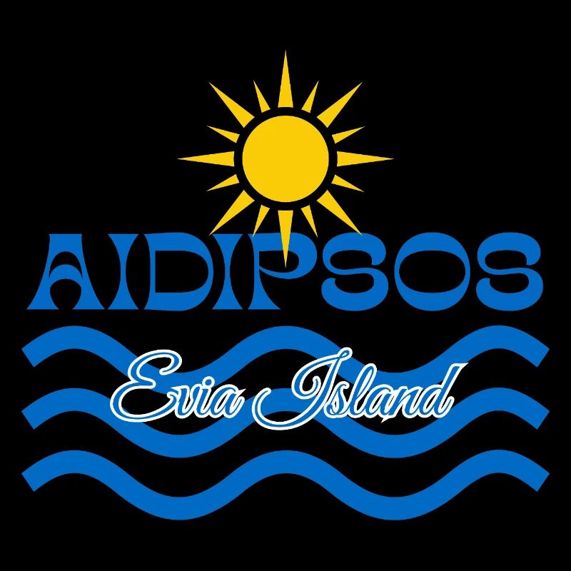 Île Aidipsos Île Evia Soleil et Vagues de mer