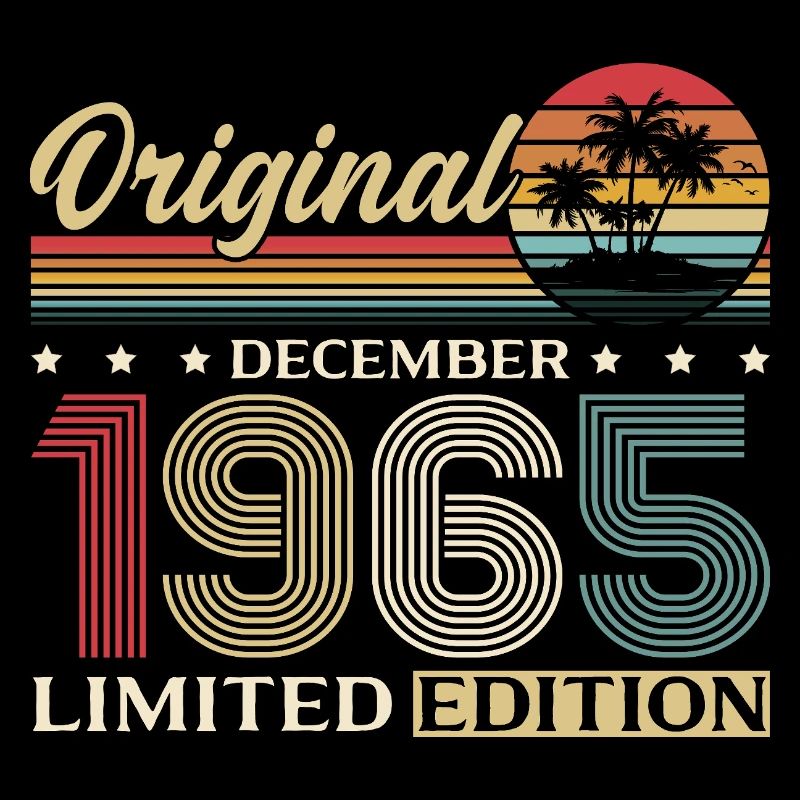 60e anniversaire Original Décembre Millésime 1965